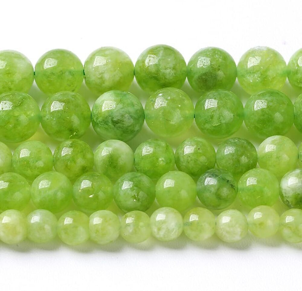 6786 10MM 72pcs Green Peridot Jade Beads Natural Stone Round Loose Beads